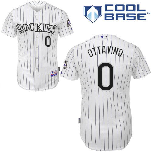 Adam Ottavino #0 MLB Jersey-Colorado Rockies Men's Authentic Home White Cool Base Baseball Jersey